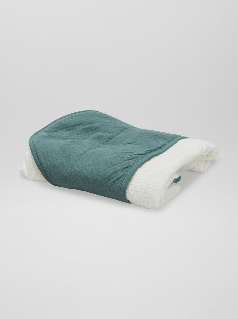 Accappatoio in spugna e garza di cotone VERDE - Kiabi