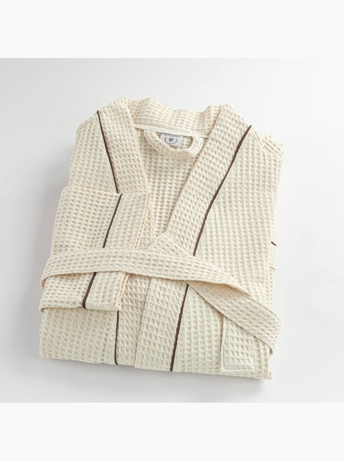 Accappatoio misto cotone 57 fili a nido d'ape KIMONO - Kiabi Accappatoio misto cotone 57 fili a nido d'ape KIMONO - Kiabi