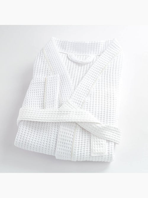 Accappatoio misto cotone 57 fili a nido d'ape KIMONO - Kiabi Accappatoio misto cotone 57 fili a nido d'ape KIMONO - Kiabi