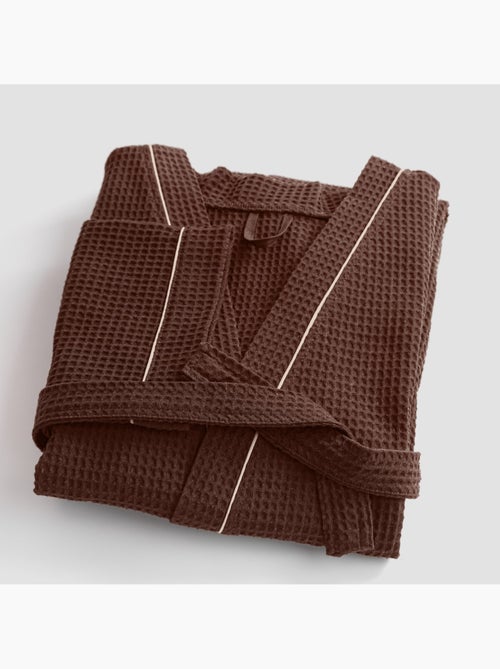 Accappatoio misto cotone 57 fili a nido d'ape KIMONO - Kiabi Accappatoio misto cotone 57 fili a nido d'ape KIMONO - Kiabi