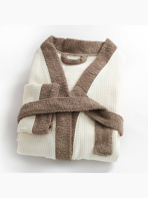 Accappatoio misto cotone 57 fili double face nido d'ape SUAVE - Kiabi Accappatoio misto cotone 57 fili double face nido d'ape SUAVE - Kiabi