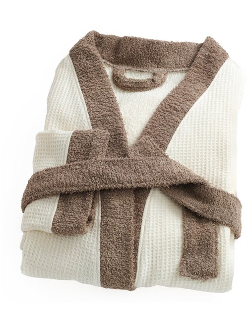 Accappatoio misto cotone 57 fili double face nido d'ape SUAVE - Kiabi Accappatoio misto cotone 57 fili double face nido d'ape SUAVE - Kiabi