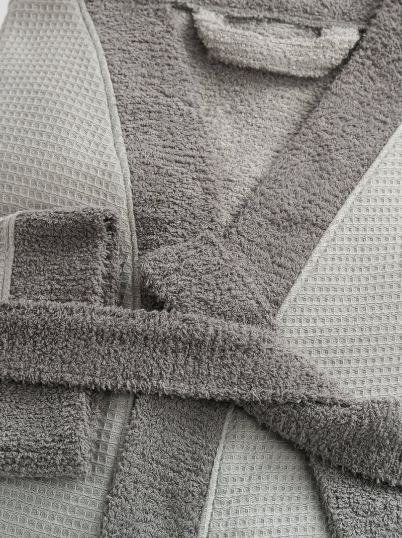 Accappatoio misto cotone 57 fili double face nido d'ape SUAVE Avorio - Kiabi