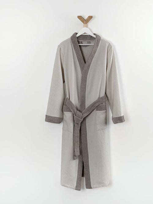 Accappatoio misto cotone 57 fili double face nido d'ape SUAVE - Kiabi Accappatoio misto cotone 57 fili double face nido d'ape SUAVE - Kiabi