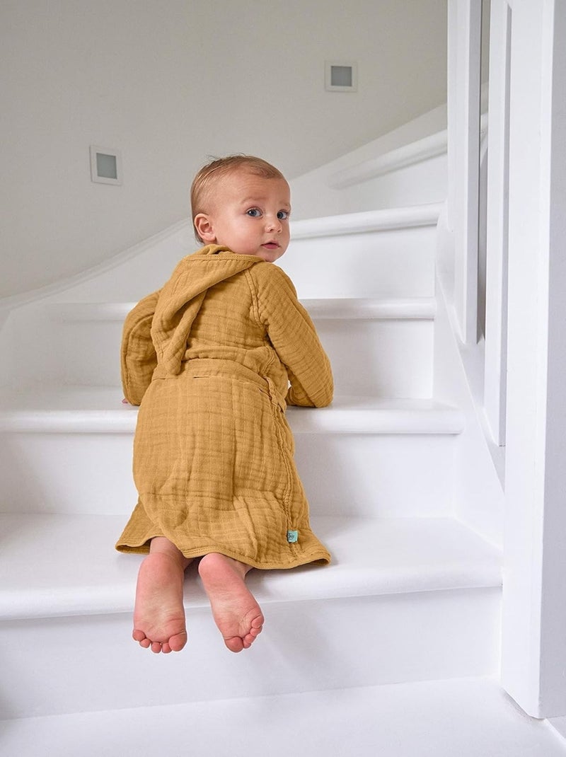 Accappatoio per bambini in garza di cotone PROMO LINGE Giallo - Kiabi