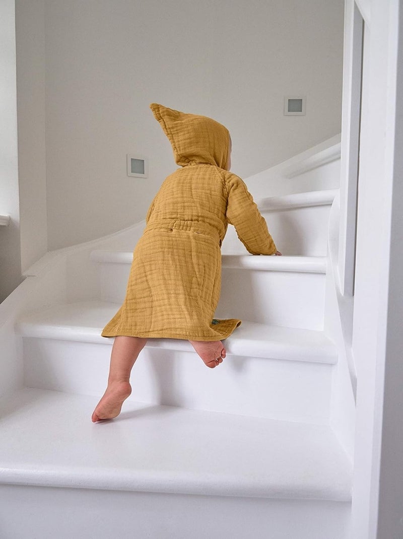 Accappatoio per bambini in garza di cotone PROMO LINGE Giallo - Kiabi