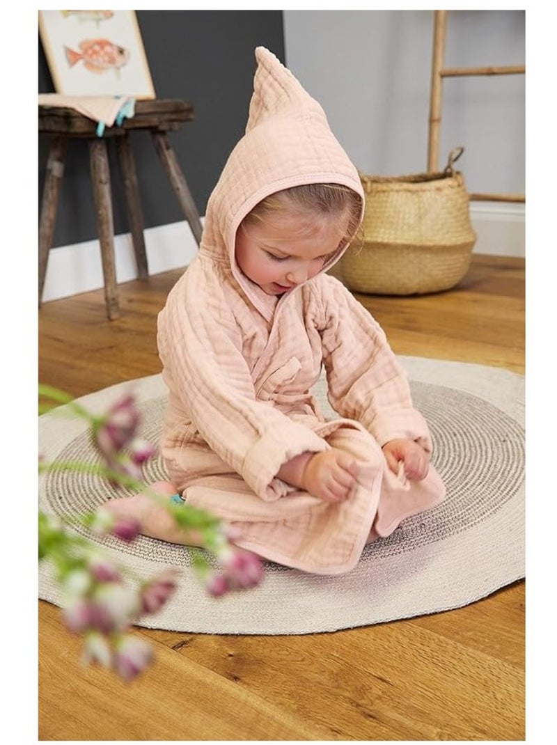 Accappatoio per bambini in garza di cotone PROMO LINGE Rosa - Kiabi