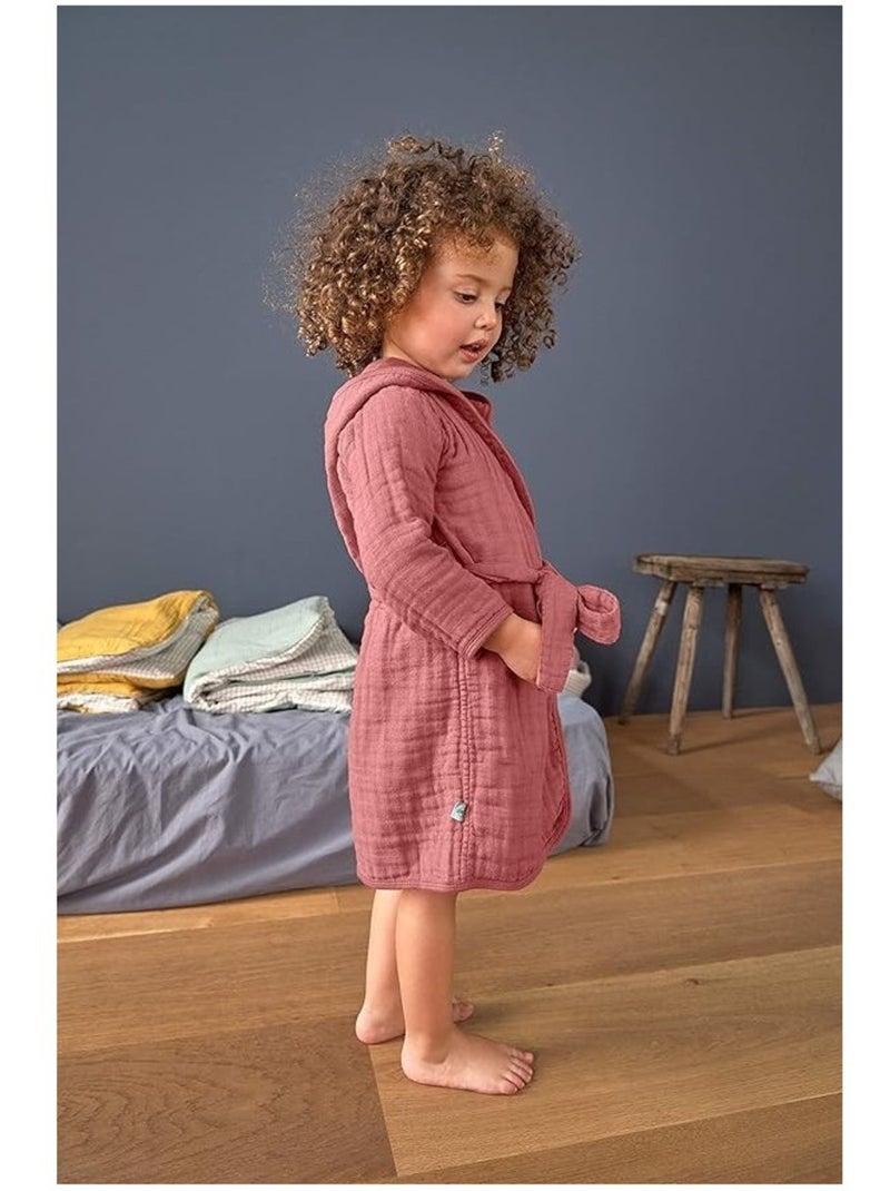 Accappatoio per bambini in garza di cotone PROMO LINGE Rosa fucsia - Kiabi