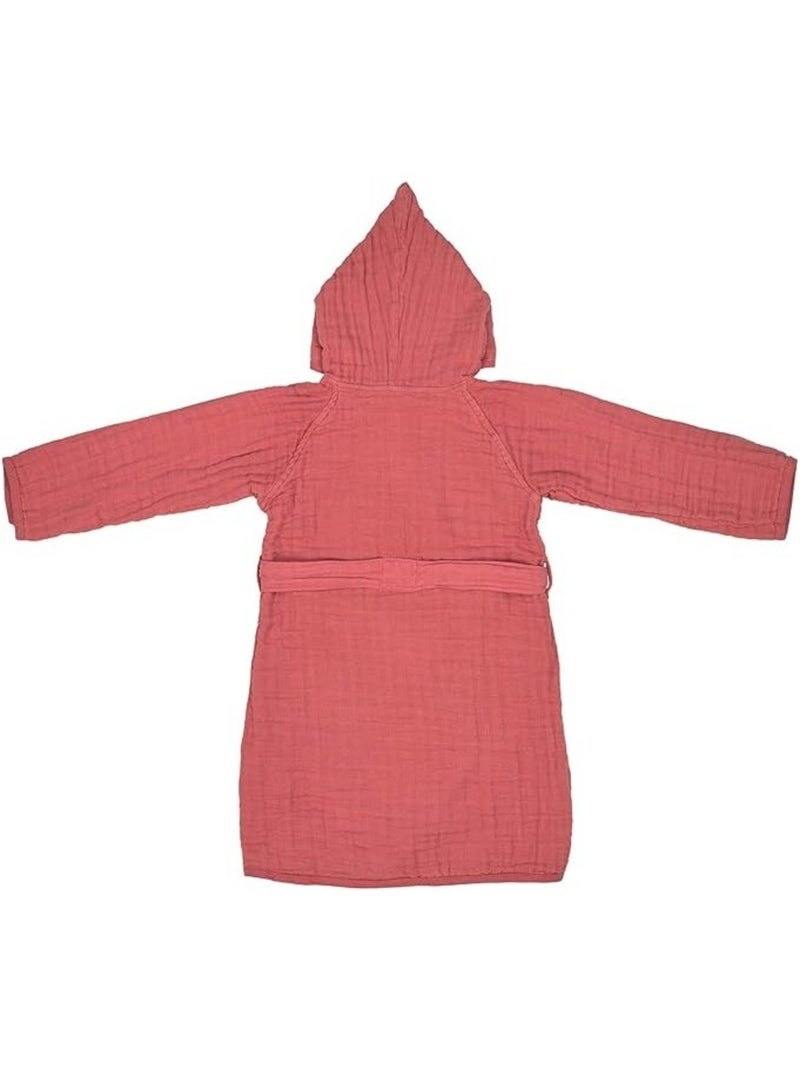 Accappatoio per bambini in garza di cotone PROMO LINGE Rosa fucsia - Kiabi