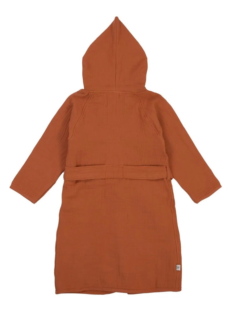 Accappatoio per bambini in garza di cotone PROMO LINGE Terracotta - Kiabi