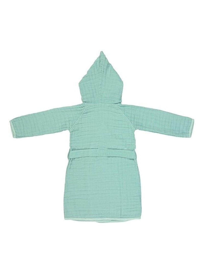 Accappatoio per bambini in garza di cotone PROMO LINGE Verde salvia - Kiabi
