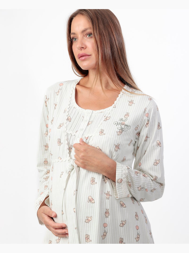 Accappatoio premaman a maniche lunghe Winnie Disney da donna Verde - Kiabi