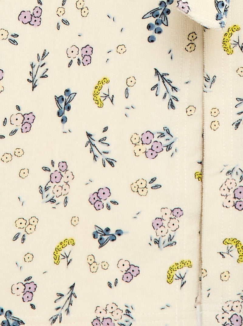 Accappatoio stampato in spugna di cotone Beige - Kiabi