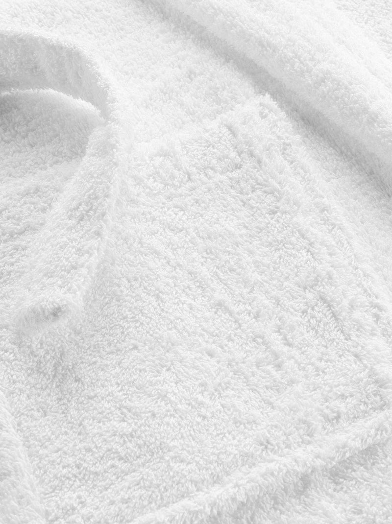 Accappatoio tinta unita con collo a scialle Bianco - Kiabi
