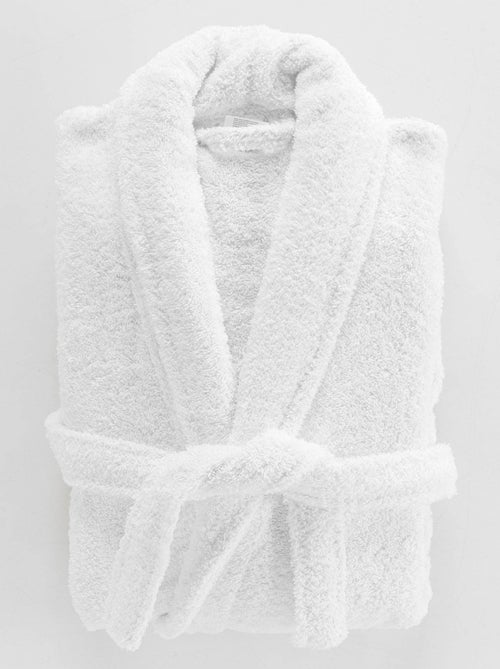 Accappatoio tinta unita con collo a scialle - Kiabi