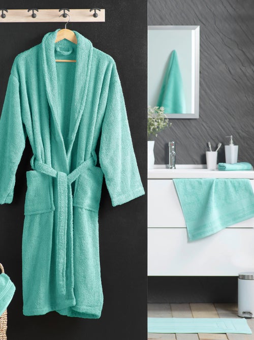 Accappatoio tinta unita con collo a scialle - Kiabi