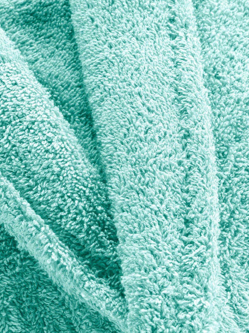 Accappatoio tinta unita con collo a scialle Blu celadon - Kiabi