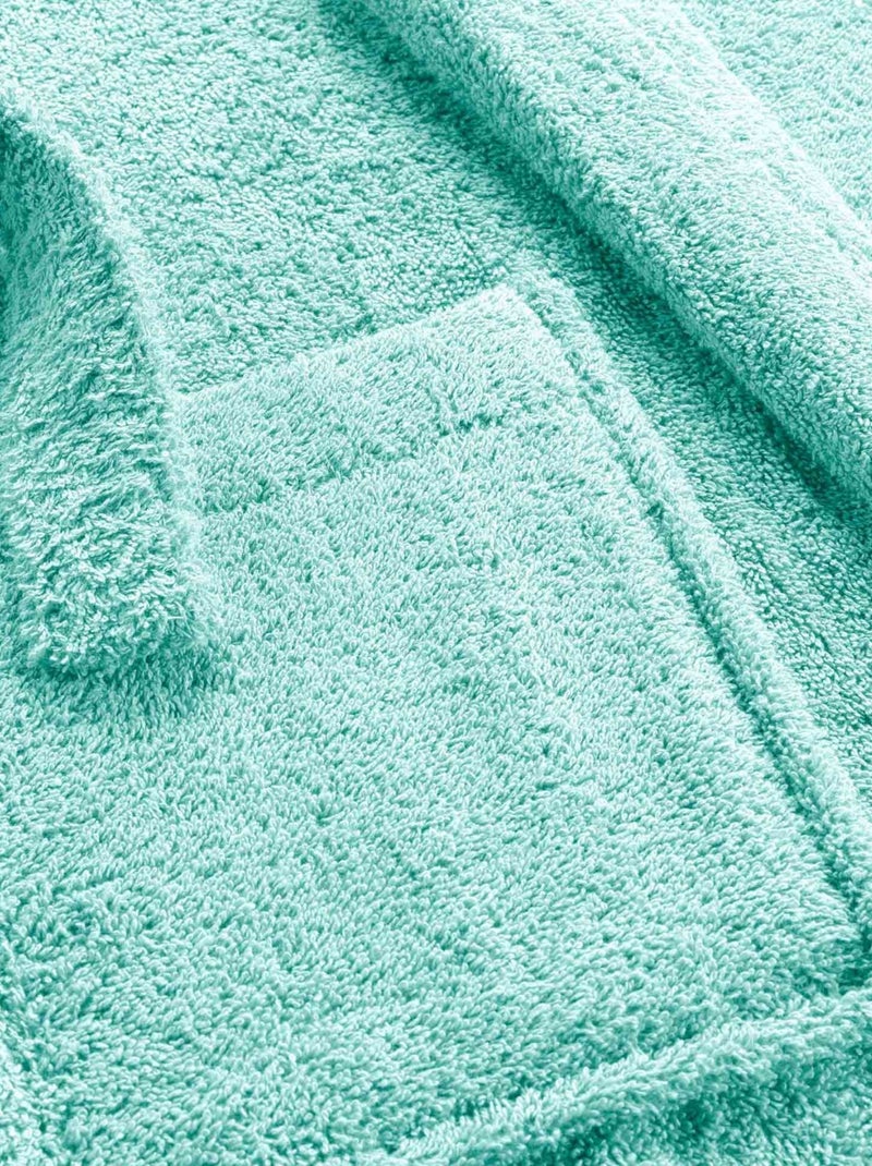 Accappatoio tinta unita con collo a scialle Blu celadon - Kiabi