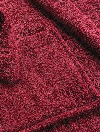 Accappatoio tinta unita con collo a scialle