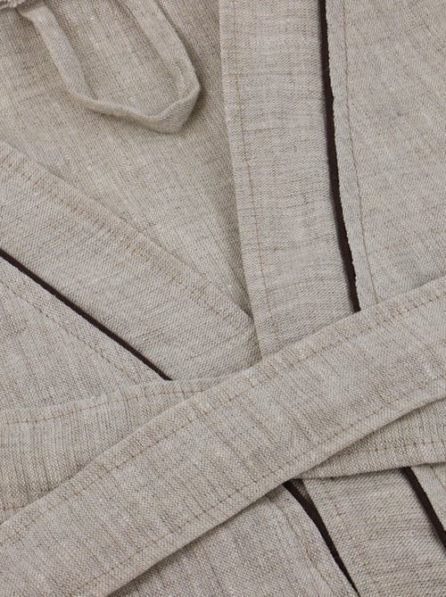 Accappatoio unisex 100% lino naturale - Kiabi Accappatoio unisex 100% lino naturale - Kiabi