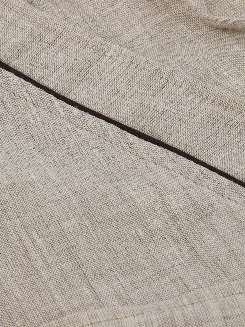 Accappatoio unisex 100% lino naturale Beige - Kiabi