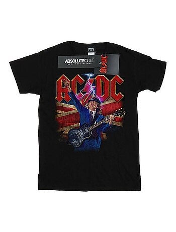 AC/DC Maglietta Angus Bianco Bandiera del Regno Unito Uomo