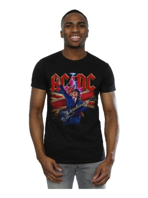 AC/DC Maglietta Angus Bianco Bandiera del Regno Unito Uomo - Kiabi AC/DC Maglietta Angus Bianco Bandiera del Regno Unito Uomo - Kiabi