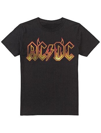 AC/DC Maglietta Logo Fuoco Uomo