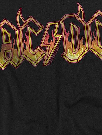 AC/DC Maglietta Logo Fuoco Uomo