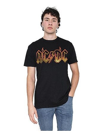 AC/DC Maglietta Logo Fuoco Uomo