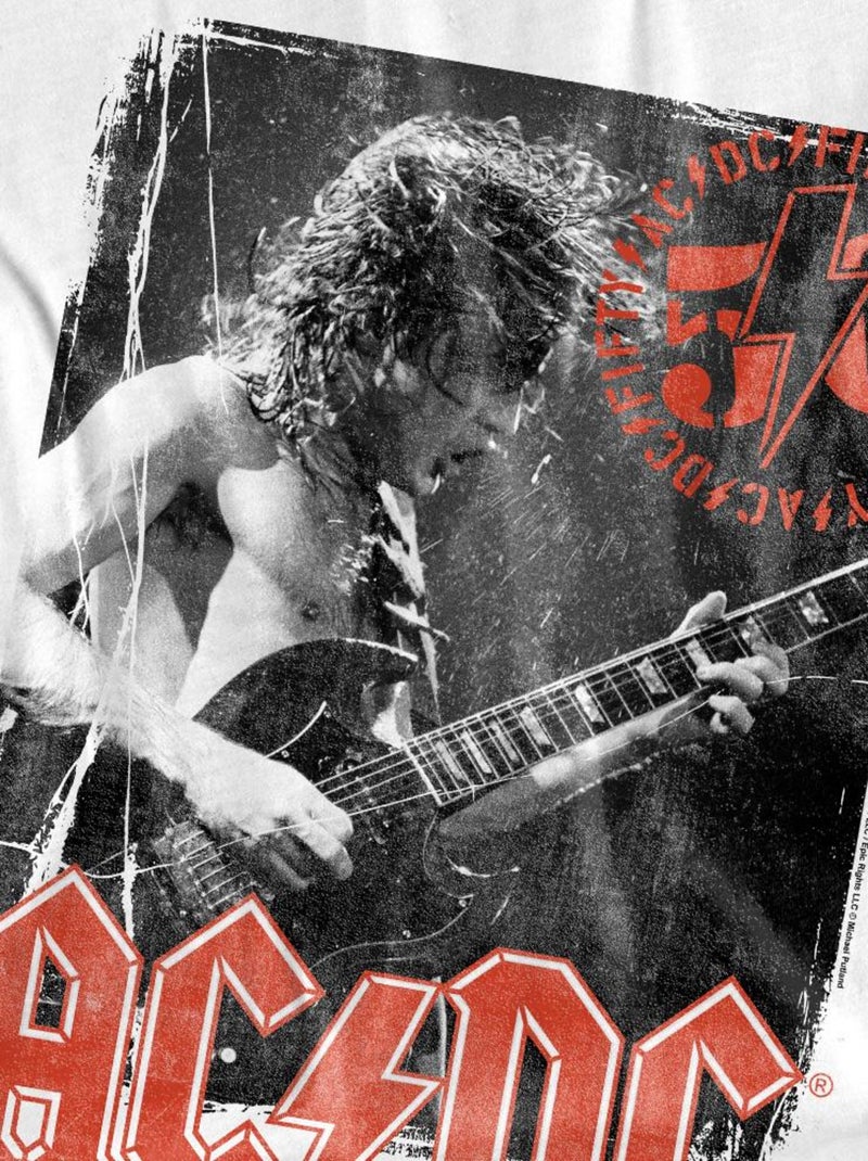 AC/DC Maglietta Poster per Francobolli Uomo Bianco - Kiabi
