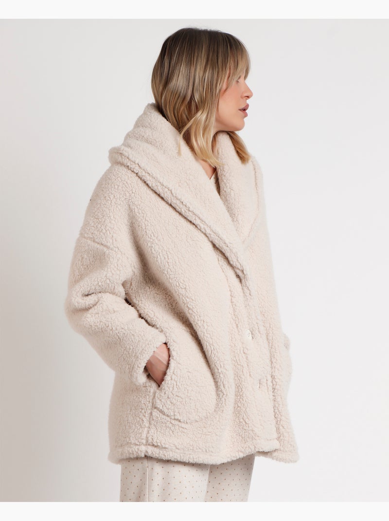 ADMAS CLASSIC Accappatoio a maniche lunghe da donna Warm Relax Home Beige - Kiabi