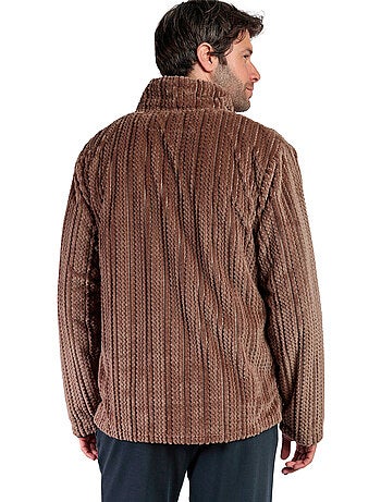 ADMAS CLASSIC Accappatoio caldo a maniche lunghe color cannella da uomo