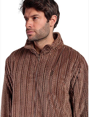 ADMAS CLASSIC Accappatoio caldo a maniche lunghe color cannella da uomo