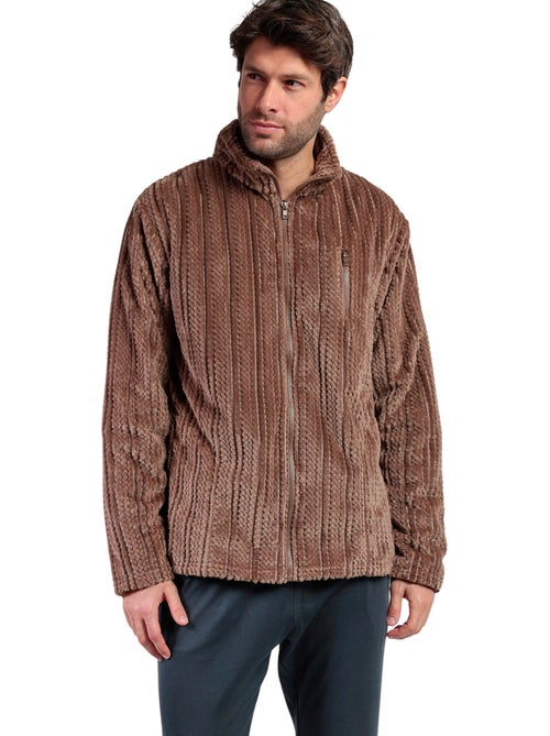 ADMAS CLASSIC Accappatoio caldo a maniche lunghe color cannella da uomo - Kiabi ADMAS CLASSIC Accappatoio caldo a maniche lunghe color cannella da uomo - Kiabi