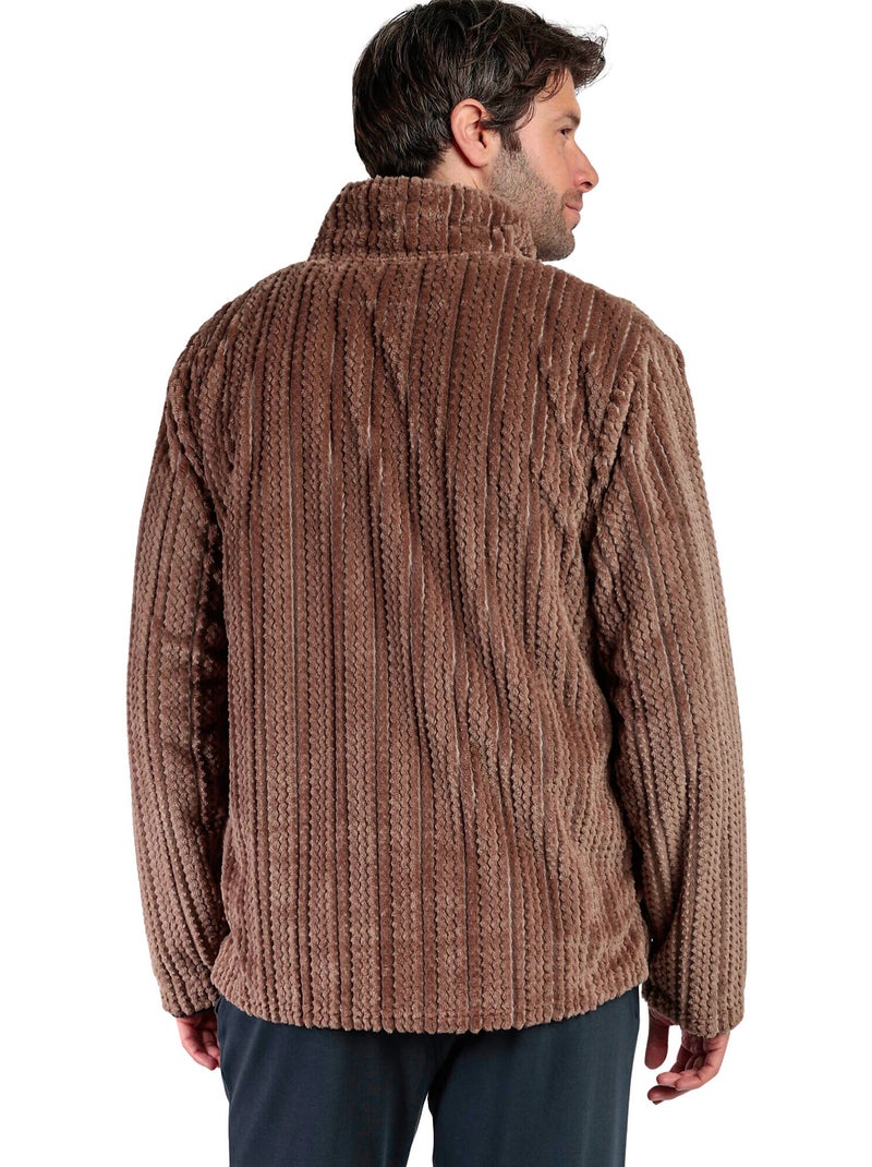 ADMAS CLASSIC Accappatoio caldo a maniche lunghe color cannella da uomo Marrone - Kiabi