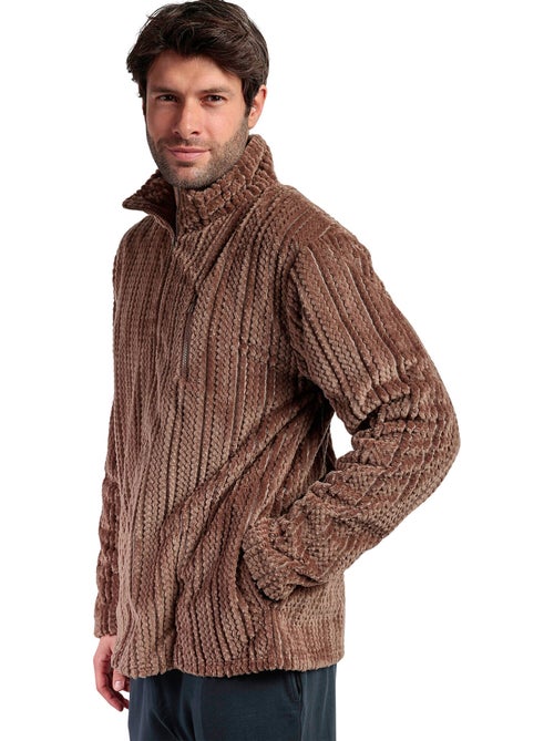 ADMAS CLASSIC Accappatoio caldo a maniche lunghe color cannella da uomo - Kiabi ADMAS CLASSIC Accappatoio caldo a maniche lunghe color cannella da uomo - Kiabi