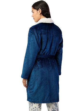 ADMAS CLASSIC Accappatoio da donna caldo a maniche lunghe con foglie di lusso