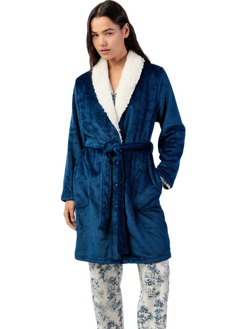 ADMAS CLASSIC Accappatoio da donna caldo a maniche lunghe con foglie di lusso - Kiabi ADMAS CLASSIC Accappatoio da donna caldo a maniche lunghe con foglie di lusso - Kiabi