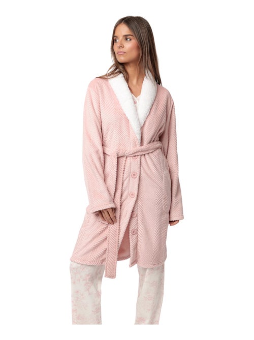 ADMAS CLASSIC Accappatoio da donna caldo a maniche lunghe con foglie di lusso - Kiabi ADMAS CLASSIC Accappatoio da donna caldo a maniche lunghe con foglie di lusso - Kiabi