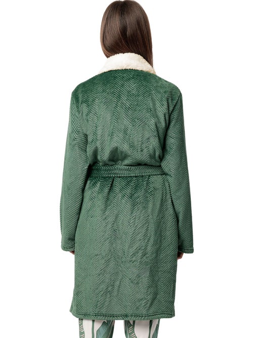 ADMAS CLASSIC Accappatoio da donna caldo a maniche lunghe con foglie di lusso - Kiabi ADMAS CLASSIC Accappatoio da donna caldo a maniche lunghe con foglie di lusso - Kiabi