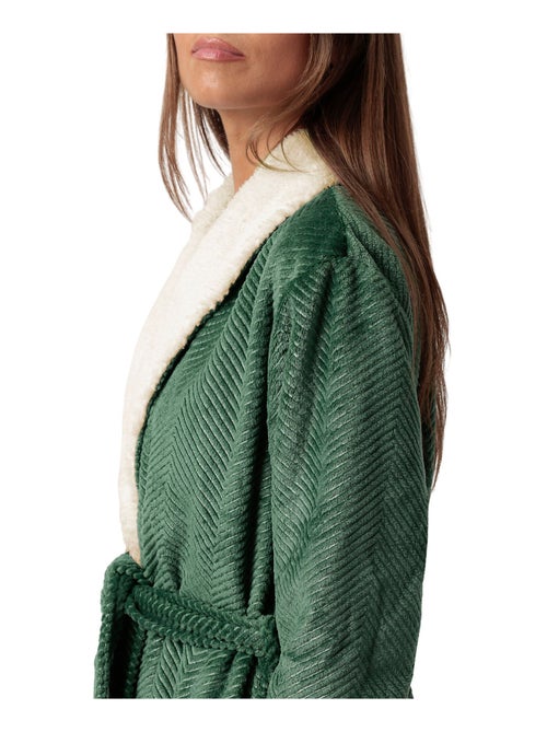ADMAS CLASSIC Accappatoio da donna caldo a maniche lunghe con foglie di lusso - Kiabi ADMAS CLASSIC Accappatoio da donna caldo a maniche lunghe con foglie di lusso - Kiabi
