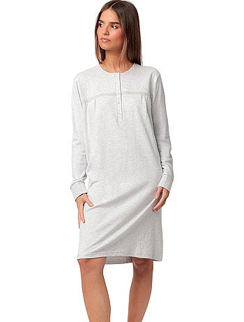 ADMAS CLASSIC Canotta classica a maniche lunghe con patta in interlock da donna