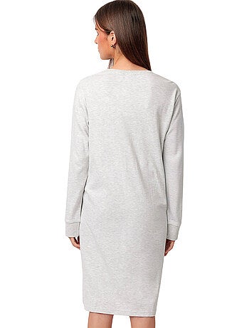 ADMAS CLASSIC Canotta classica a maniche lunghe con patta in interlock da donna