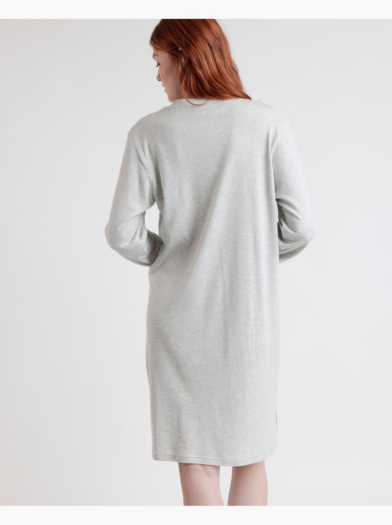 ADMAS CLASSIC Canotta classica invernale a maniche lunghe da donna Grigio perla - Kiabi