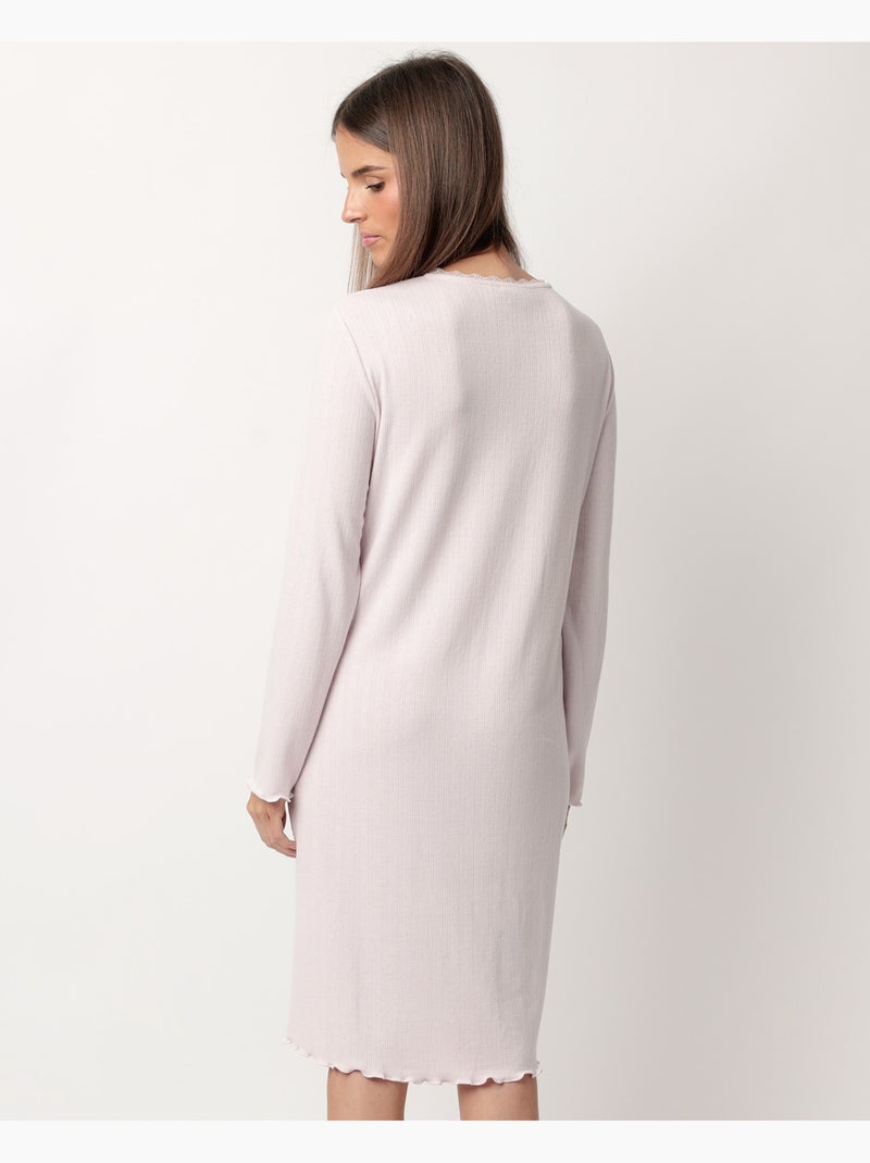ADMAS CLASSIC Canotta con patta romantica a maniche lunghe per donna Rosa - Kiabi