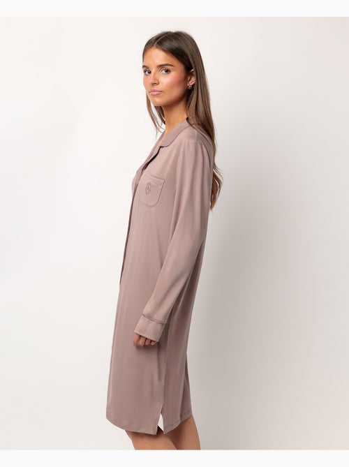 ADMAS CLASSIC Canotta da notte morbida a maniche lunghe con schiena scoperta da donna - Kiabi