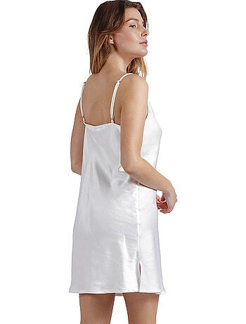 ADMAS CLASSIC Canotta da sposa con spalline in raso di lusso da donna