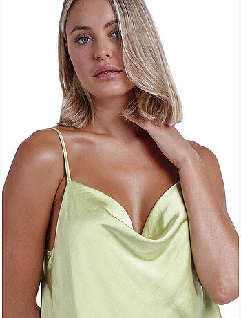 ADMAS CLASSIC Canotta da sposa con spalline in raso di lusso da donna