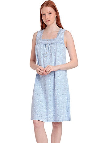 ADMAS CLASSIC Canotta senza maniche classica blu floreale da donna